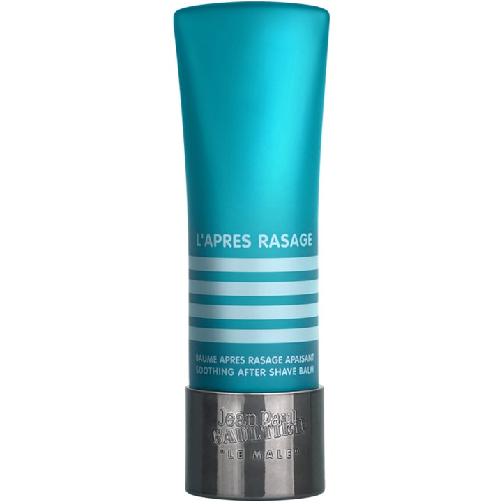 Jean Paul Gaultier Le Male After Shave Balm beroligende etter barbering i turkis tube med striper og mørkt metallokk