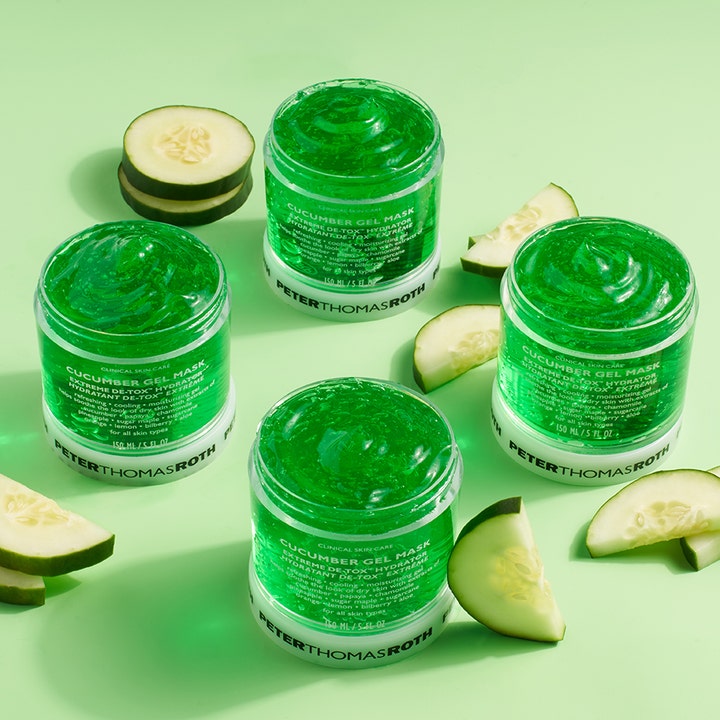 Peter Thomas Roth Cucumber De-Tox Gel Mask 150 ml fuktighetsgivende ansiktsmaske med grønn gelétekstur og agurk