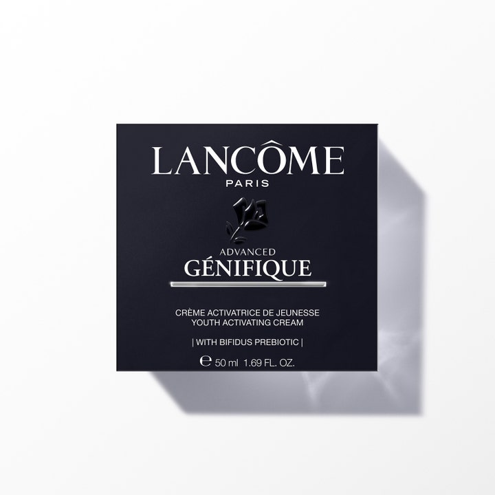 Lancôme Génifique Youth Activating Cream 50 ml glødgivende dagkrem i sort eske med hvit tekst