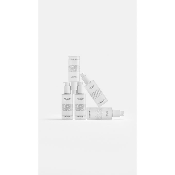 Niche Beauty Lab Transparent Lab Pure Glycerin Face Serum 50 ml i flere hvite pumpeflasker som gir fukt