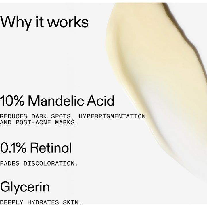 The INKEY List Mandelic Acid Treatment 15 ml serum med kremet tekstur som reduserer hyperpigmentering.