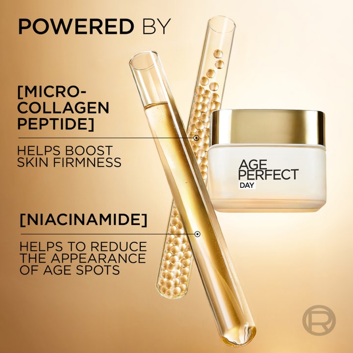 L'Oréal Paris Age Perfect Day Cream 50 ml komplett hudpleierutine med dag natt og øyekrem i krukker med gulllokk