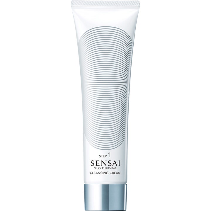 Sensai Silky Purifying Cleansing Cream 125 ml dyprensende ansiktsrens i hvit tube med sølvdetaljer