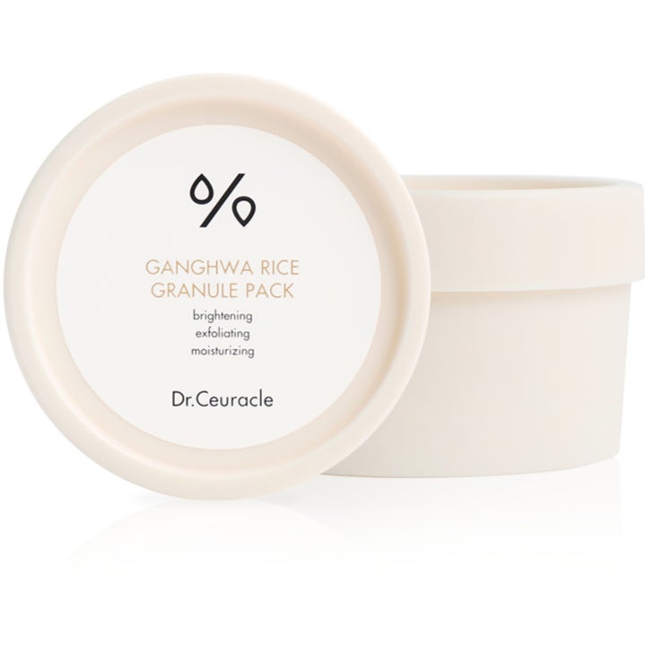 Dr. Ceuracle Ganghwa Rice Granule Pack 115 g eksfolierende ansiktsmaske i beige krukke som gir glød