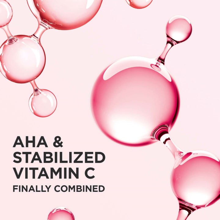Clarins Multi-Active Glow Serum 30 ml med AHA og vitamin C i en rosa bobletekstur som gir glød.