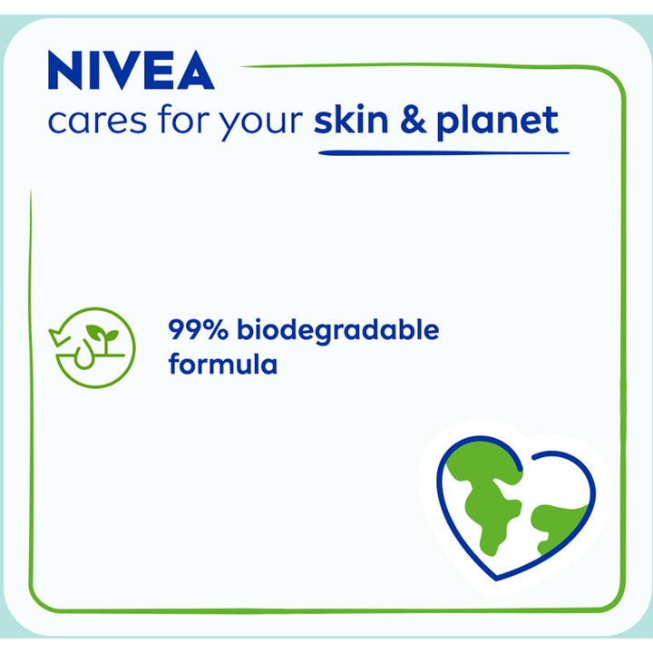 NIVEA Wash Gel Purifying 150 ml ansiktsrens som fremhever 99 % biologisk nedbrytbar formel og miljøfokus