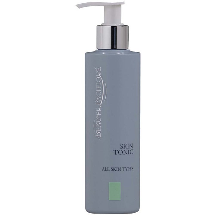 Beauté Pacifique Skin Tonic 200 ml rensende ansiktsvann i gråblå flaske med hvit pumpe og sølvdetalj