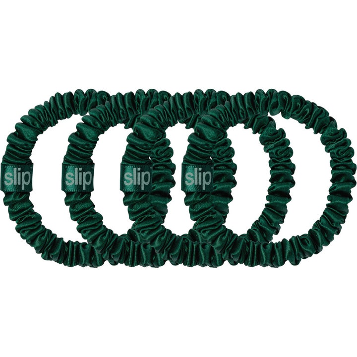 Pure Silk Skinny Scrunchies Forest