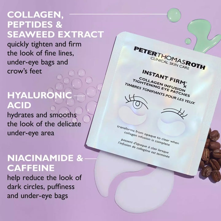 Peter Thomas Roth Instant FIRMx Collagen Infusion Eye Patches 8 stk øyemasker med oppstrammende kollagen og koffein