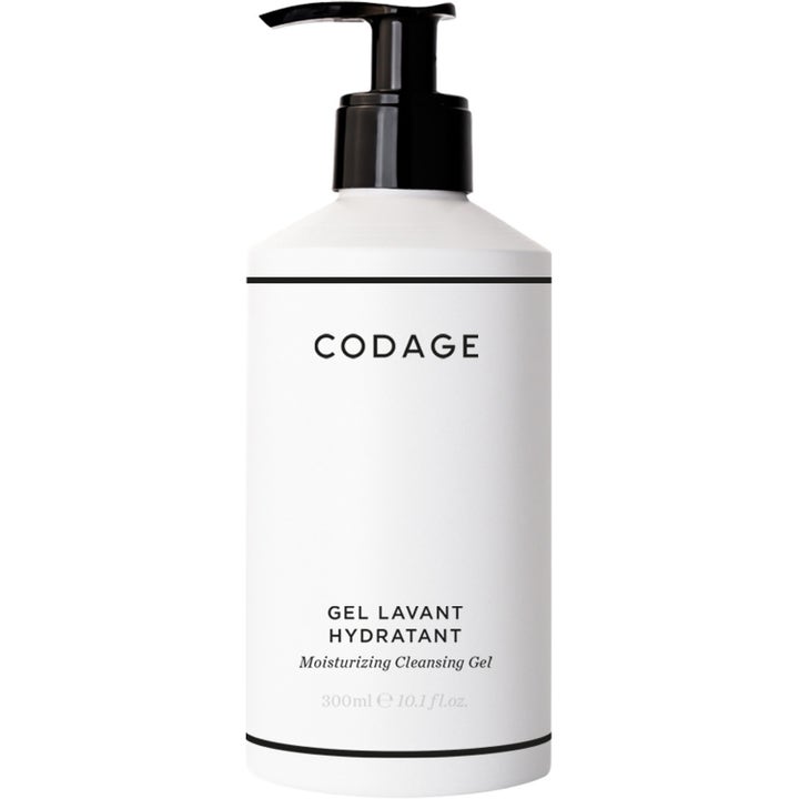 Codage Moisturizing Cleansing Gel 300ml fuktighetsgivende rens i hvit flaske med sort pumpe og minimalistisk design