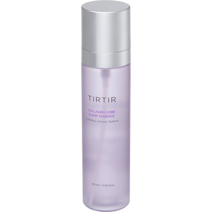 TIRTIR Collagen Core Glow Essence 120 ml glødgivende ansiktsvann i lilla flaske med sølvkork