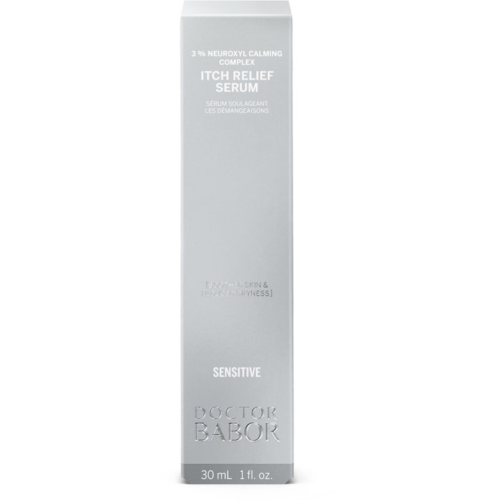 Babor DOC Itch Relief Serum 30 ml beroligende serum i sølvfarget eske som lindrer kløe og tørrhet
