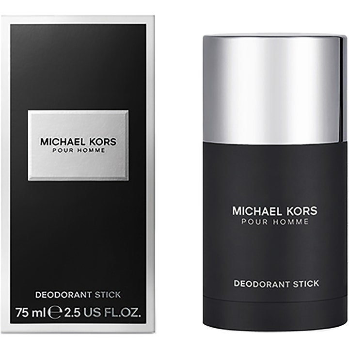 Michael Kors Pour Homme Deodorant Stick 75 ml gir friskhet i en matt sort hylse med sølvlokk og tilhørende eske.
