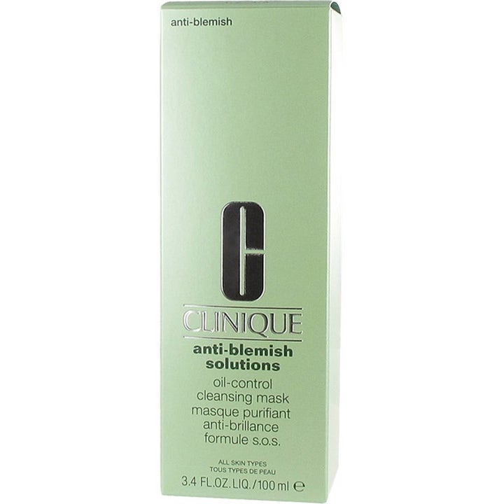 Clinique Anti-Blemish Solutions 100 ml ansiktsmaske mot urenheter i lysegrønn eske med sølvlogo