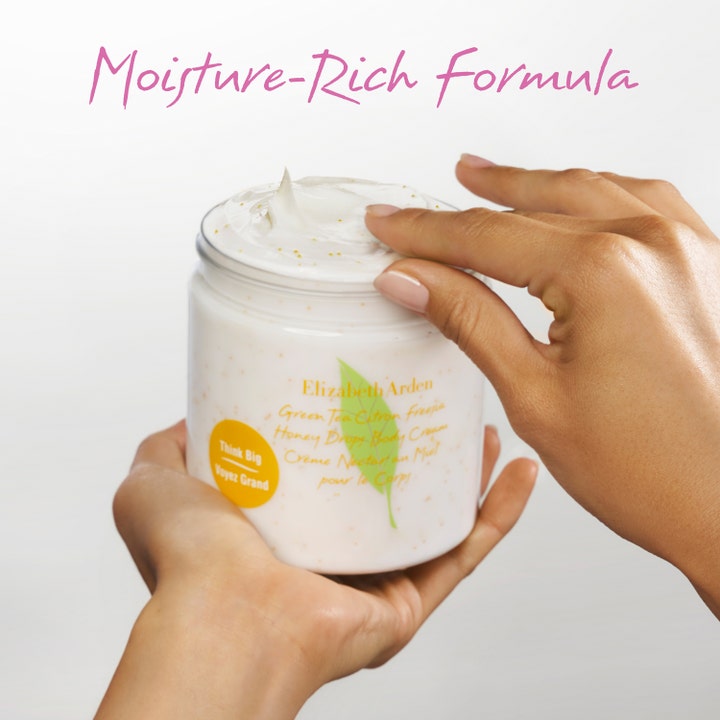 Elizabeth Arden Green Tea Citron Freesia Body Cream 500 ml i krukke med rik tekstur og Moisture-Rich Formula
