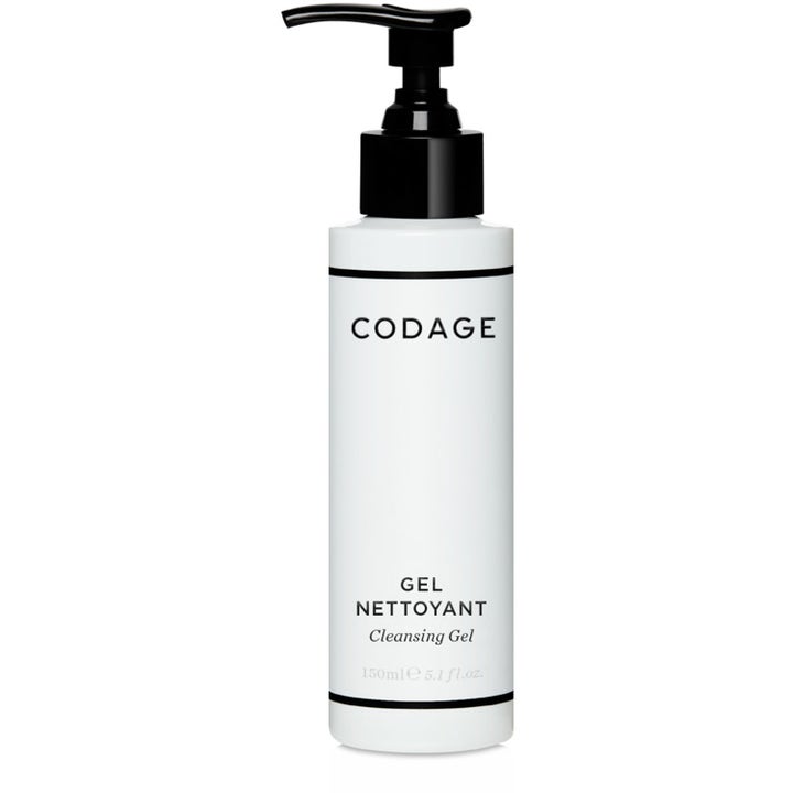 Codage Cleansing Gel 150ml rensende ansiktsgel i hvit flaske med svart pumpe som gir en ren og klar hud