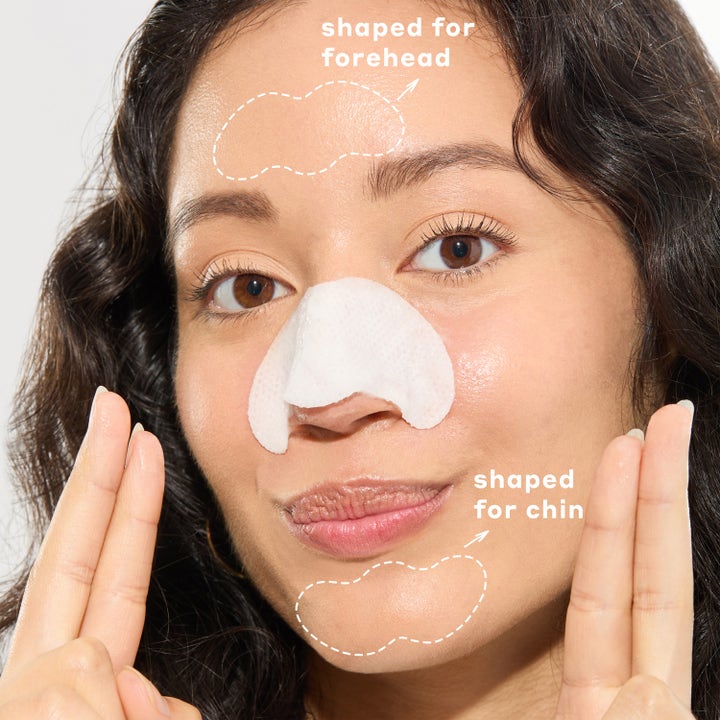 Mario Badescu 2-In-1 Deep Cleansing Pore Strip 6 stk som renser porer på nese, panne og hake.