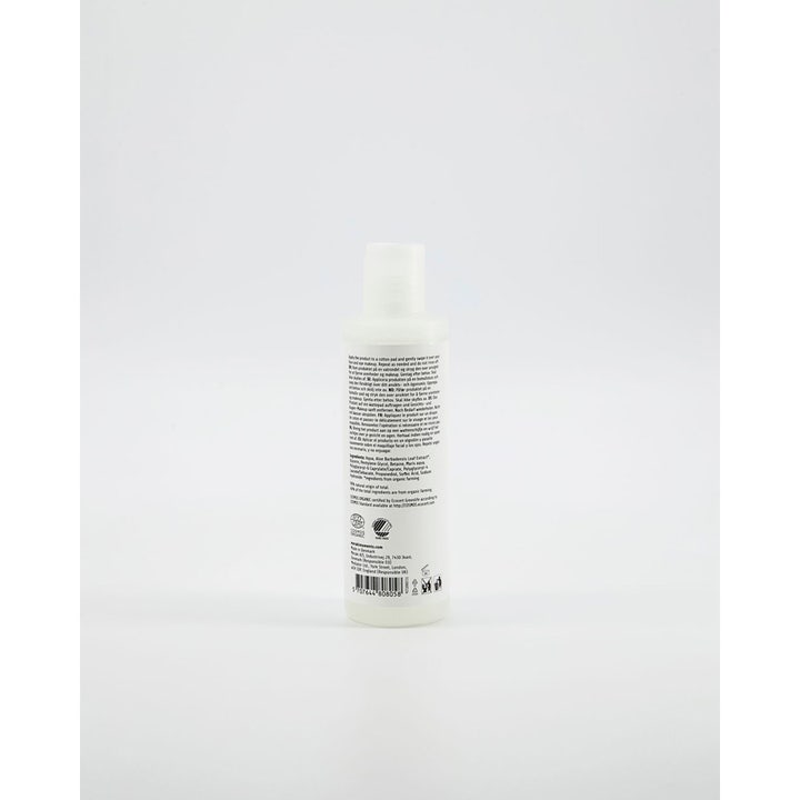 Meraki Micellar makeup remover 195 ml ansiktsrens fjerner sminke vist fra baksiden med ingrediensliste og tekst
