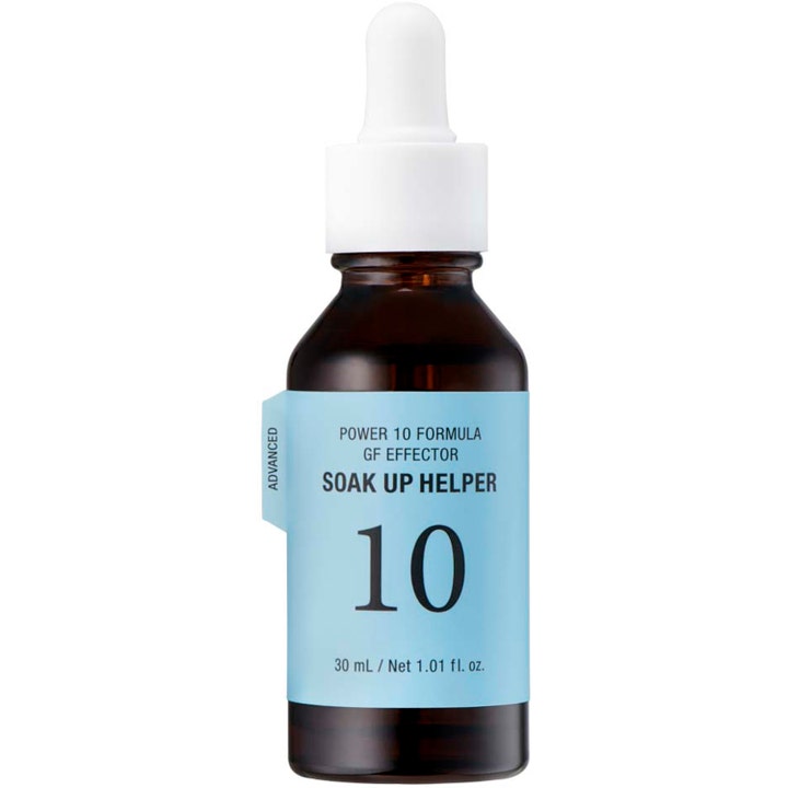 It's Skin Power 10 Formula GF Effector 30 ml fuktighetsgivende ansiktsserum i mørk glassflaske med hvit pipette