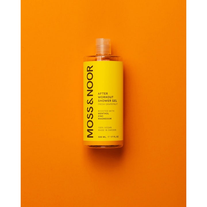 Moss & Noor After Workout Shower Gel Fresh Grapefruit 500 ml vegansk dusjsåpe med mentol og sink i klar flaske