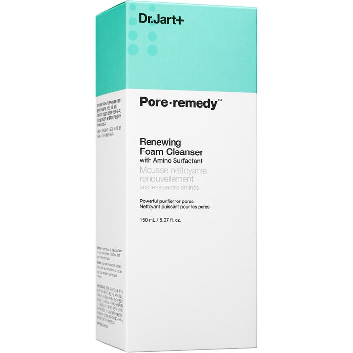 Dr.Jart+ Pore-remedy Renewing Foam Cleanser 150 ml pore-rensende ansiktsrens i hvit og turkis eske