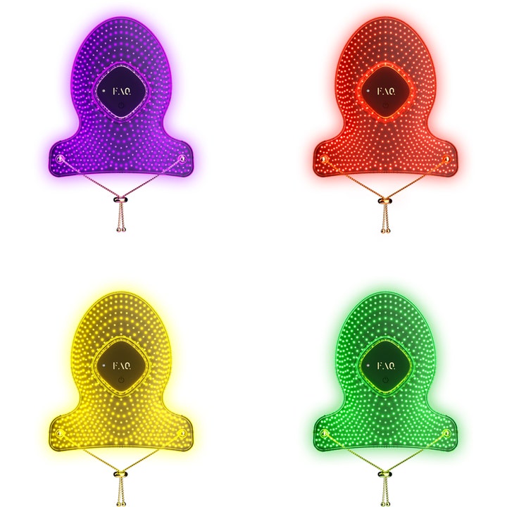 FAQ Swiss FAQ™ 221 LED Hand Mask 1 stk anti-ageing LED-lysbehandling med fire fargerike lysinnstillinger og gullsnor