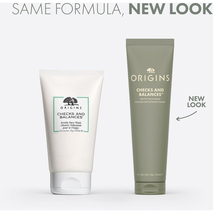 Origins Spot Treatment 160 ml kvisepleie i hvit og salviegrønn tube med teksten Same Formula New Look.