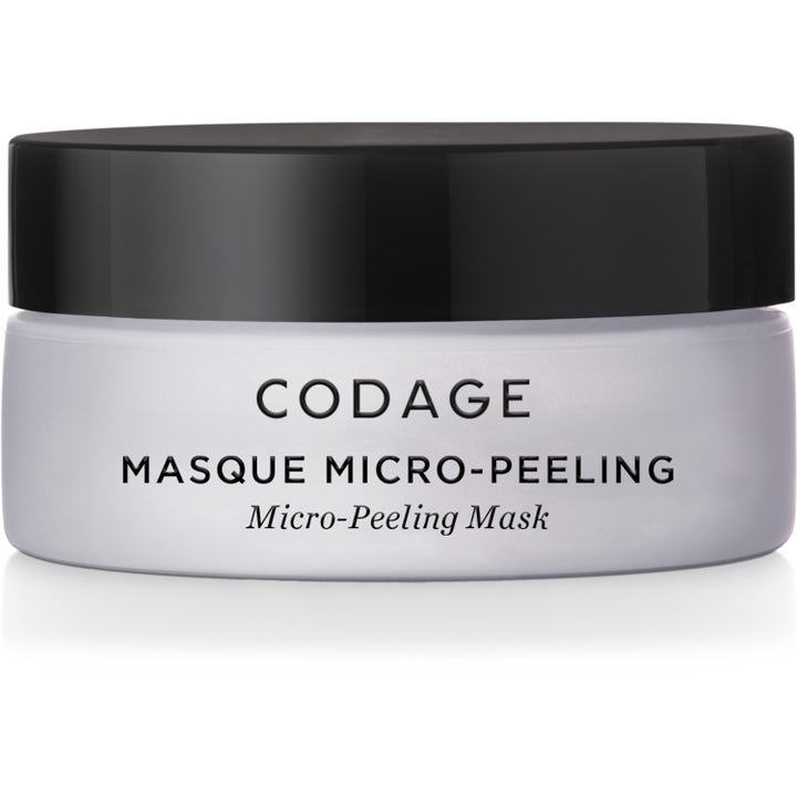Codage Masque Micro-Peeling 50 ml eksfolierende ansiktsmaske i en hvit frostet krukke med svart lokk