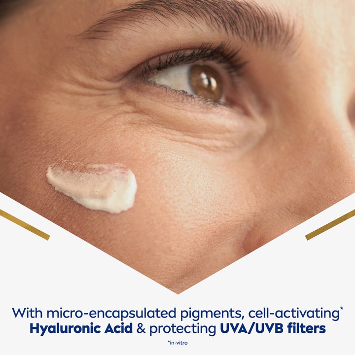 NIVEA LUMINOUS 630 Tinted Fluid 40 ml dagkrem mot pigmentflekker med hyaluronsyre og UVA/UVB-filter på hud