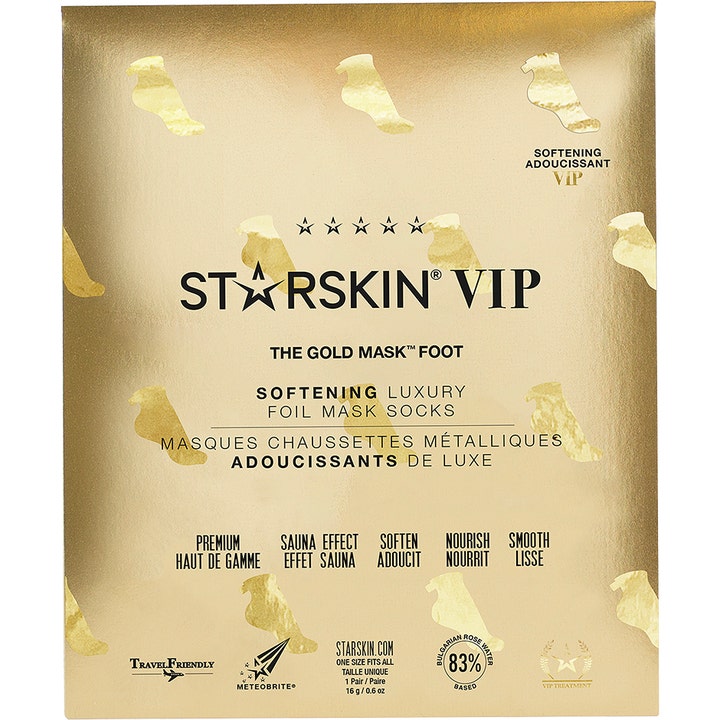 Starskin The Gold Mask Foot 16 g mykgjørende fotmaske i gullfarget VIP emballasje med bulgarsk rosevann