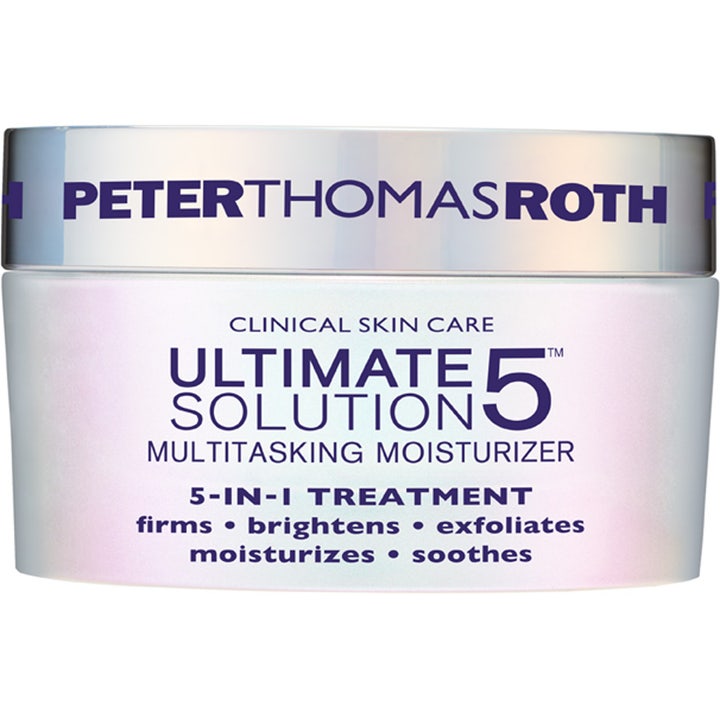 Peter Thomas Roth Ultimate Solution 5 Multitasking Moisturizer eksfolierende ansiktskrem i iriserende krukke med sølvlokk