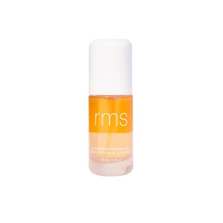 RMS Beauty SuperSerum Hydrating Mist 30 ml fuktighetsgivende mist i klar flaske med oransje væske og hvitt lokk