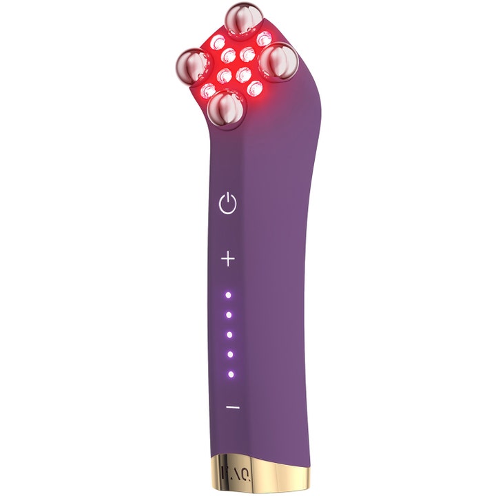 FAQ Swiss FAQ 401 Dual Microcurrent Red LED Toning Device lilla ansiktsapparat med rødt lys og massasjekuler