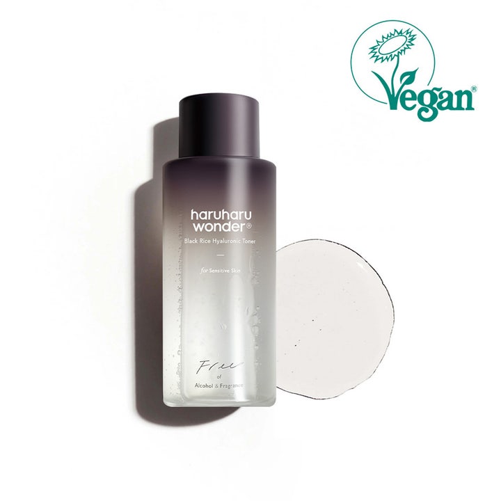 haruharu wonder Black Rice Hyaluronic Toner 150 ml vegansk toner med lett tekstur i frostet lilla flaske