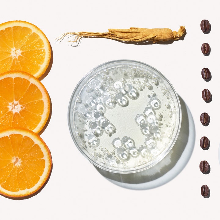 Origins GinZing Eye Cream 15 ml med ingredienser som appelsin og kaffebønner for glød.