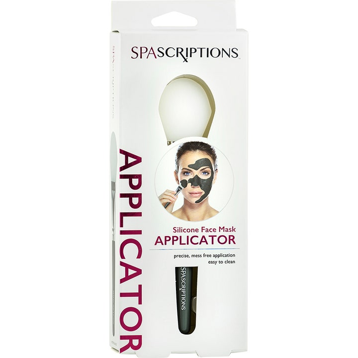 Spascriptions Silicone Face Mask Applicator 1 stk gir presis påføring av ansiktsmaske vist i hvit eske med silikontupp
