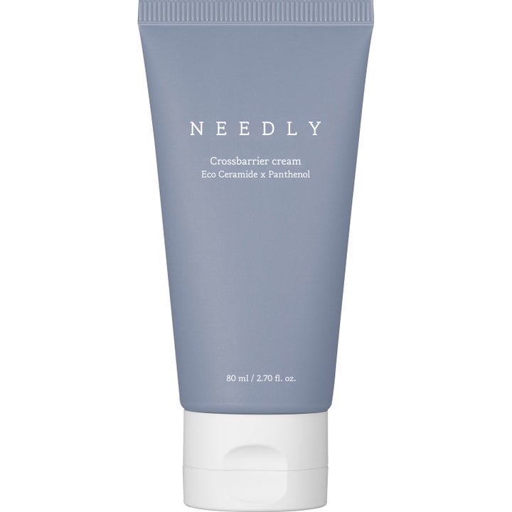 Needly Crossbarrier Cream 80 ml styrkende ansiktskrem i gråblå tube med hvitt lokk og ceramider