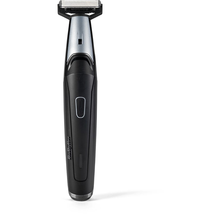 BaByliss Skjeggtrimmer gir presis styling i et ergonomisk design i svart og sølv med bredt T-blad