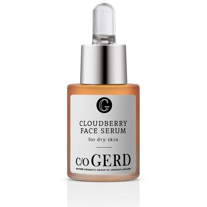 C/O Gerd Cloudberry Face Serum 30 ml fuktighetsgivende ansiktsserum i frostet glassflaske med sølvkork og pipette