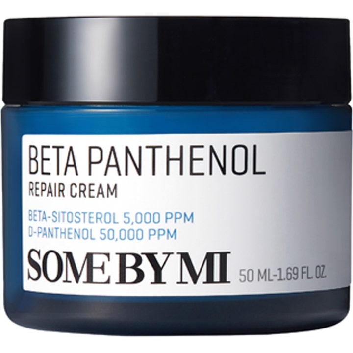 Some By Mi Beta Panthenol Repair Cream 50 ml reparerende ansiktskrem i mørkeblå krukke med svart lokk