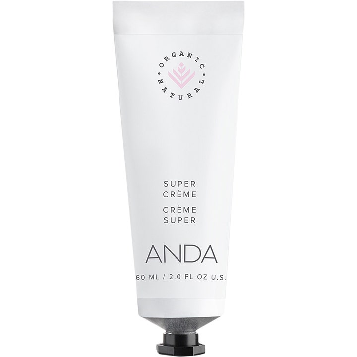 Anda Super Crème 60 ml fuktighetskrem som gir næring i en hvit tube med minimalistisk design.