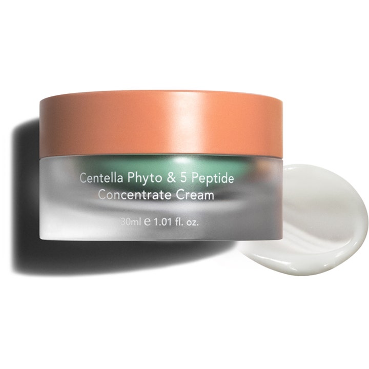 haruharu wonder Centella Phyto & 5 Peptide Concentrate Cream 30 ml ansiktskrem i frostet krukke med hvit tekstur
