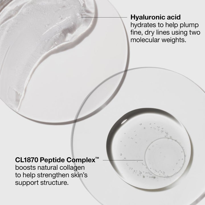 Clinique Klinisk Rynkkorrigering 65 ml ansiktskrem med hyaluronsyre og peptidkompleks i lett geltekstur.