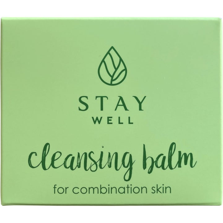 Stay Well Cleansing Balm 80 ml ansiktsrens for kombinert hud i en lysegrønn eske med mørkegrønn bladlogo