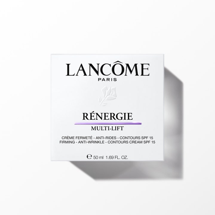 Lancôme Rénergie Multi-Lift 50 ml oppstrammende dagkrem i hvit eske med lilla detaljer og SPF 15