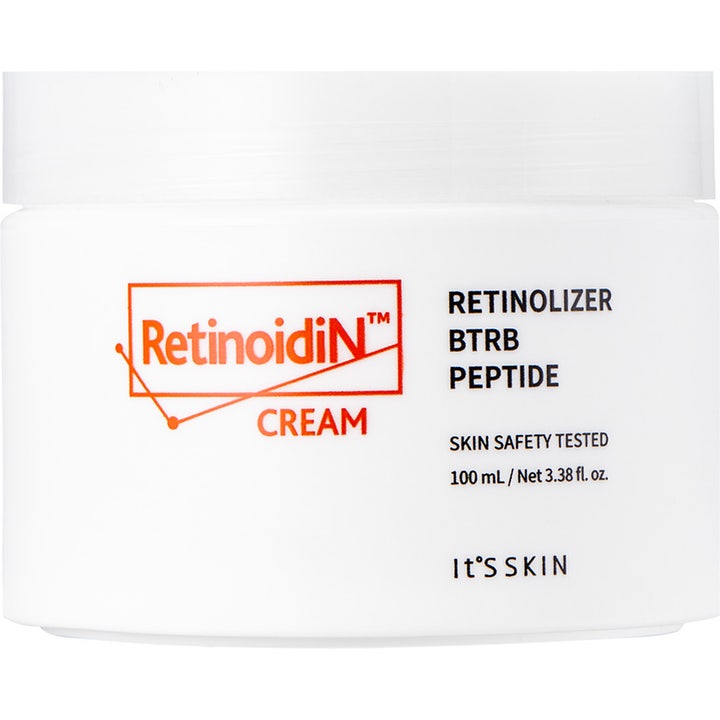 It'S SKIN Retinoidin Cream 100 ml oppstrammende ansiktskrem med retinol i hvit krukke med oransje og svart tekst.