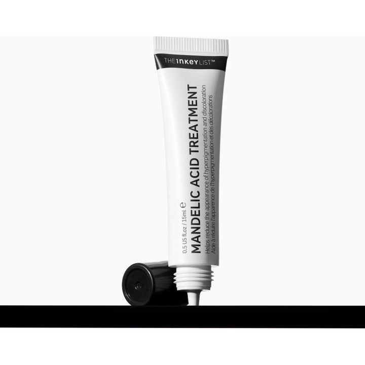 The INKEY List Mandelic Acid Treatment 15 ml serum mot hyperpigmentering i hvit tube med svart kork