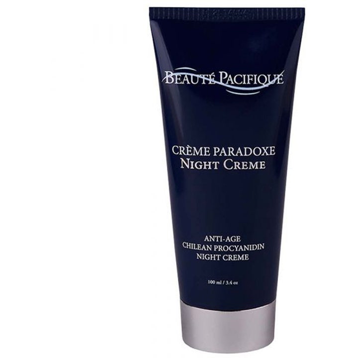 Beauté Pacifique Crème Paradoxe Night Creme 100 ml reparerende anti-age nattkrem i en mørkeblå tube med sølvfarget kork