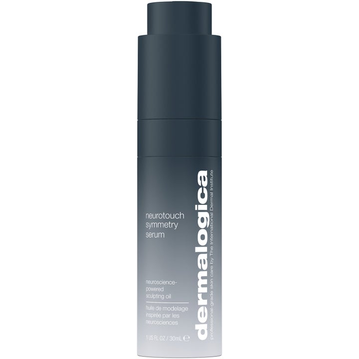 Dermalogica Neurotouch Symmetry Serum 30ml skulpturerende ansiktsolje i en sylindrisk flaske med blå fargegradient