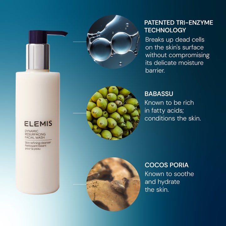 Elemis Dynamic Resurfacing Facial Wash 200 ml eksfolierende rens med babassu og tri-enzyme teknologi